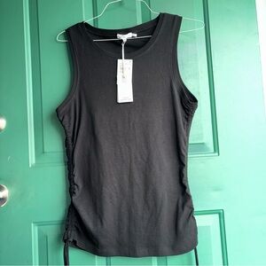 Good American size 5 small Black Ruched Tank Top new